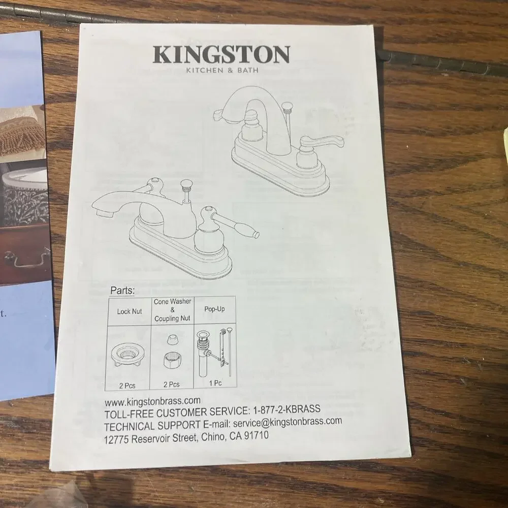 Kingston Brass KS360.AX Restoration 1.2 GPM Centerset Bathroom - Brass